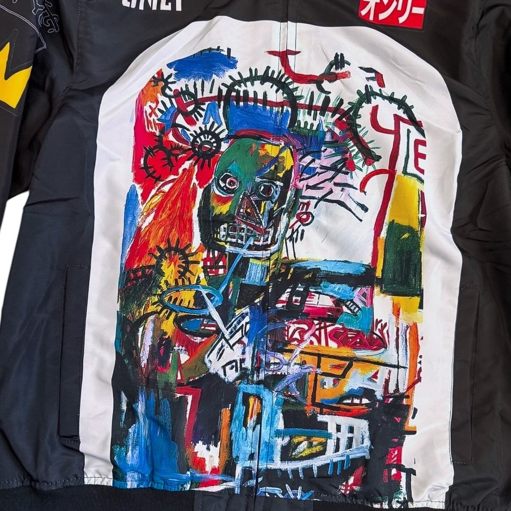 Members Only Jean-Michel Basquiat Racing Windbreaker Jacket - Picture 3 of 12